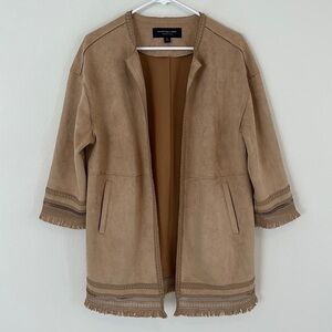 Andrew Marc Faux Suede Camel Jacket Cardigan
